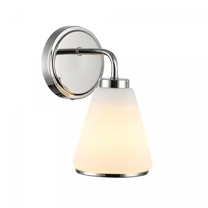 1 Light Wall Sconce, Polished Nickel Lamp