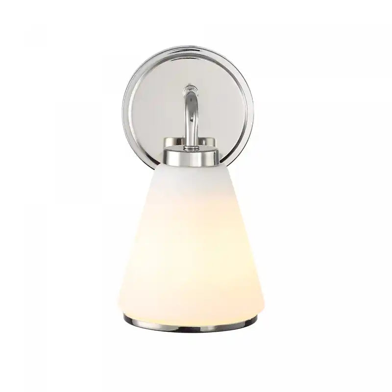 1 Light Wall Sconce, Polished Nickel Lamp