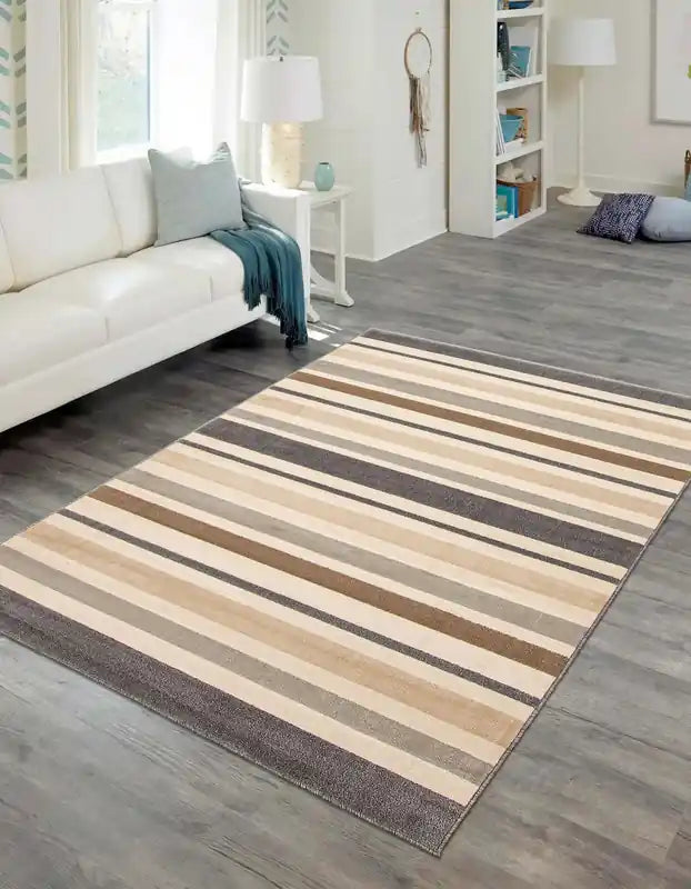 Beige Area Rug - 5'0 x 8'0