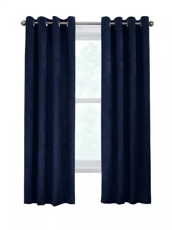 Festival Navy Light Filtering Grommet Curtain Panel - 52 x 95