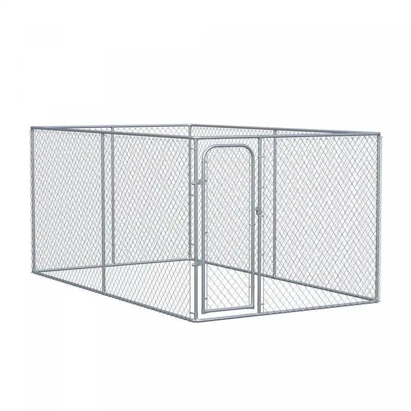 Pawhut 99 Sq. Ft. Dog Playpen Outdoor, Walk-in Dog Run Kennel Puppy Exercise Pen With Galvanized Ste