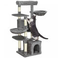 Pawhut 52.5 Cat Tree, Cat Tower For Indoor Cats With Scratching Posts, Cat Condos, Bed, Platforms