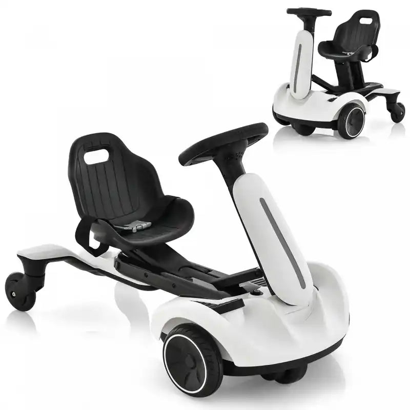Costway 6v Kids Ride On Drift Car Electric Drifting Go Kart For Kids With 360 Spin White