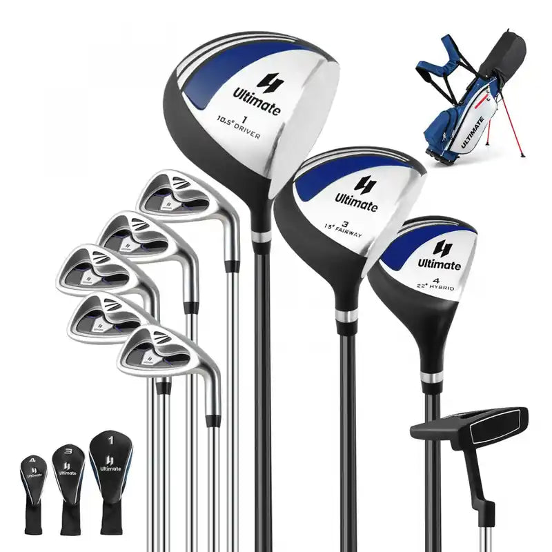 Costway Men's Complete Golf Clubs Package Set 10 Pieces Includes Alloy Driver
